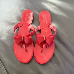 Salvatore Ferragamo Red Bow Sandals